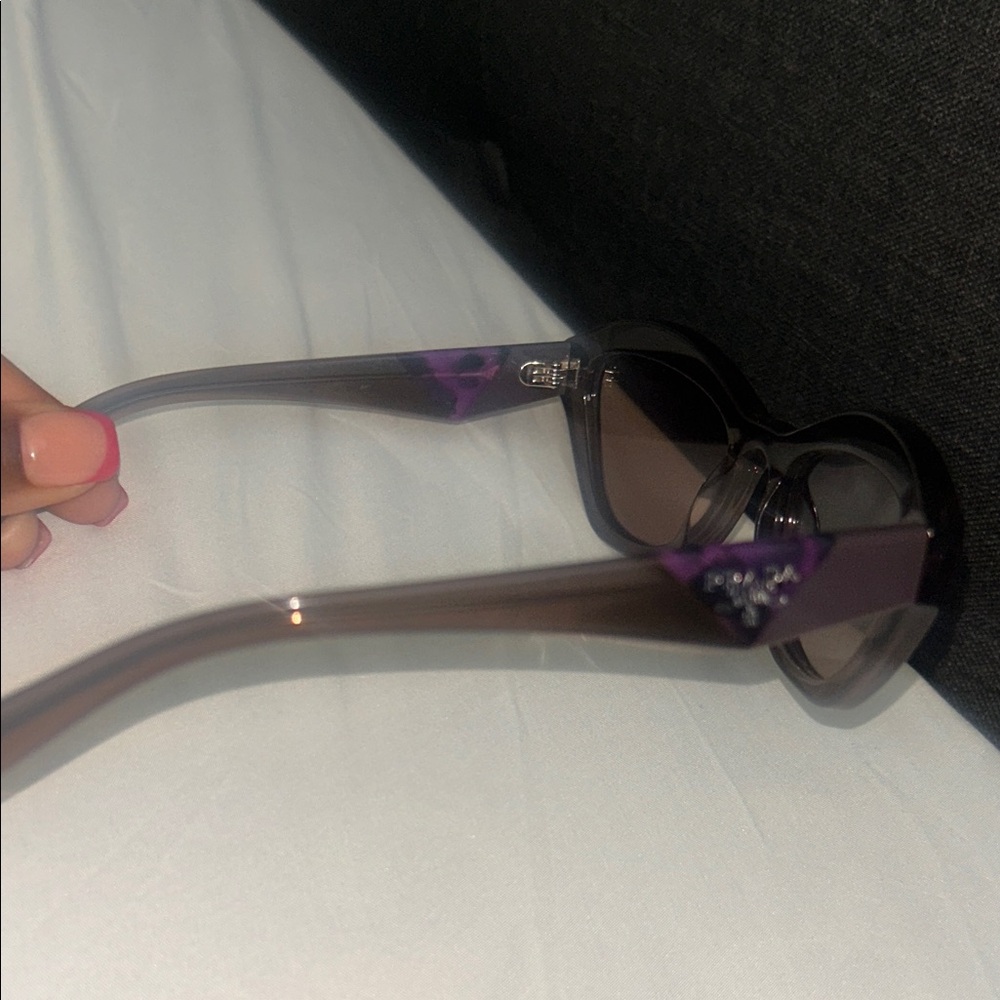 Prada Purple Acetate Sunglasses with Brown Lenses - Picture 2 of 5